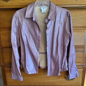 Vintage Kathy Ireland Mauve Leather Jacket
